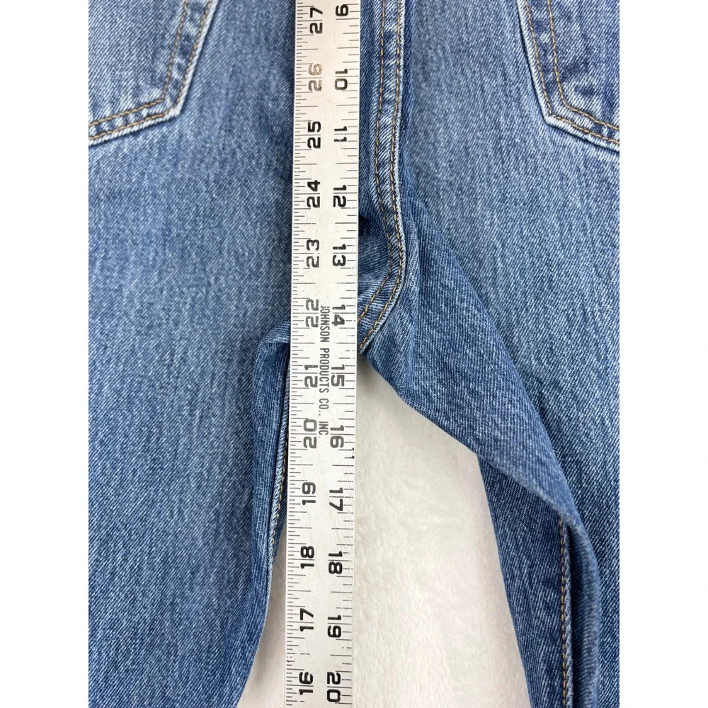 Levis 501 Mens Jeans 36x30 Clean Distressed Festival faded Indigo Blue Denim